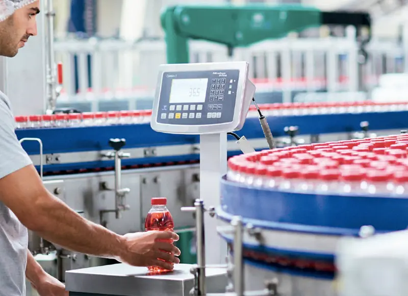Balanzas y básculas para industria de alimentos y bebidas